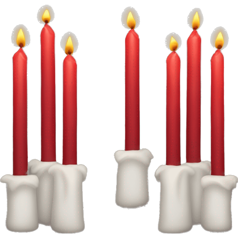 Four red candles emoji