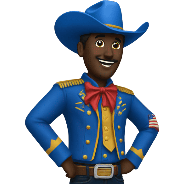 A big tex BOP on a patel blue template emoji