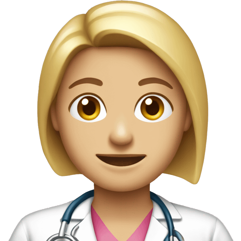 Doctor medicine health worker pink scrub women emoji