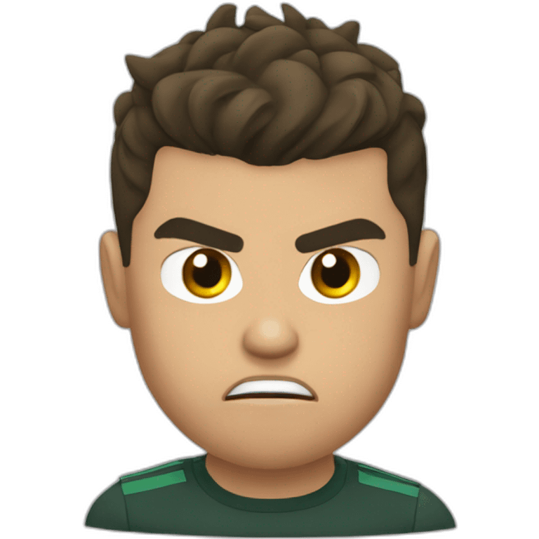 Cristiano ronaldo angry with siuuuuu emoji