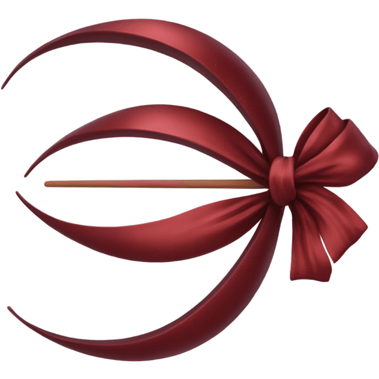 Bow in light and dark red colors emoji