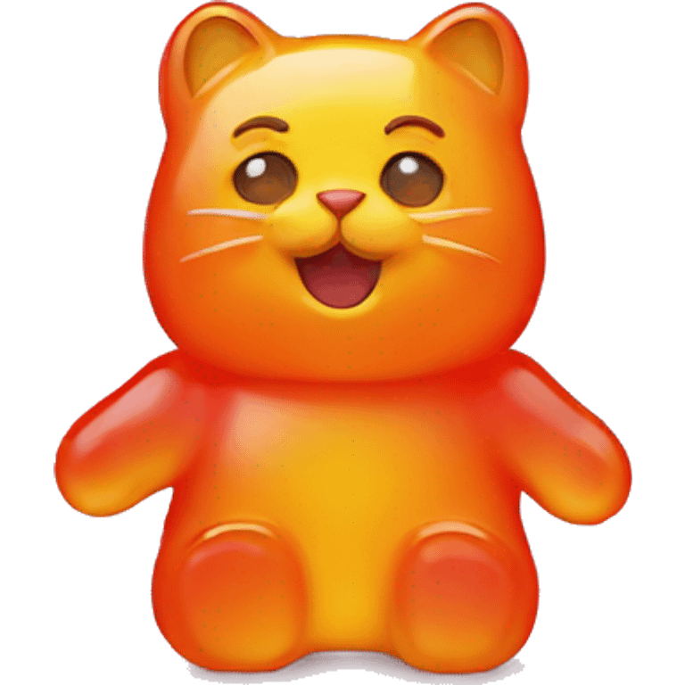 Gummy bear but it's cat emoji