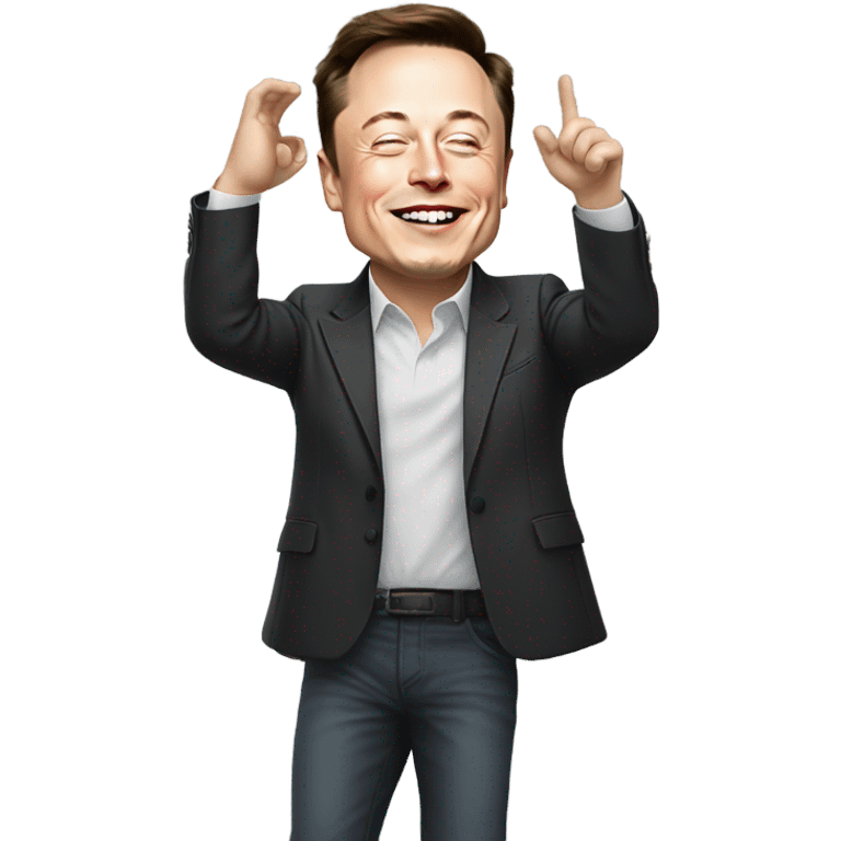 Elon musk dabbing emoji