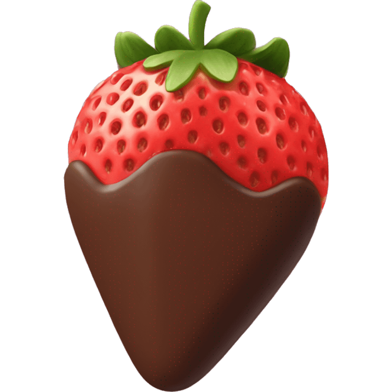 a chocolate covered strawberry emoji