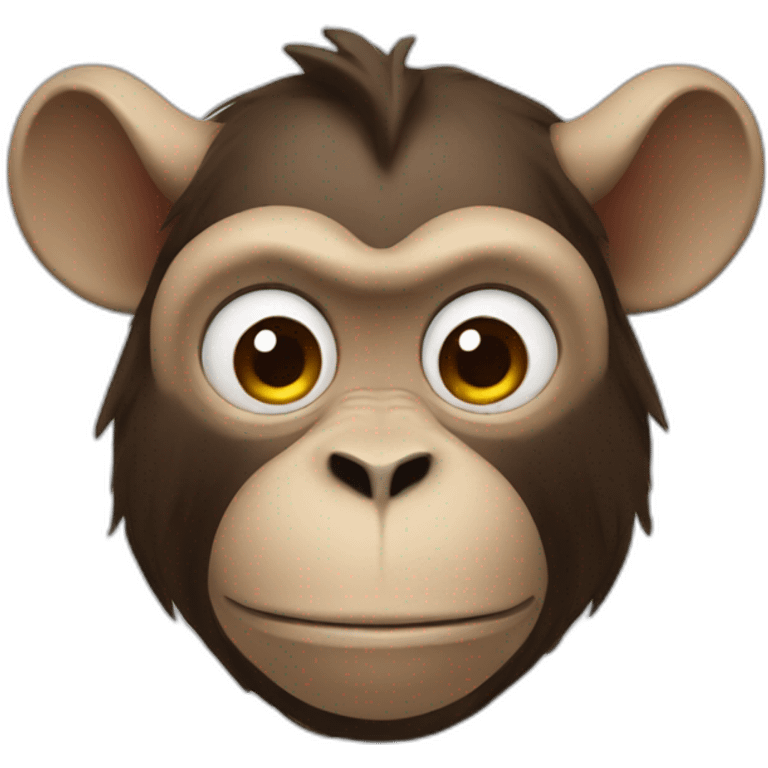 Monkey and bull hybrid emoji