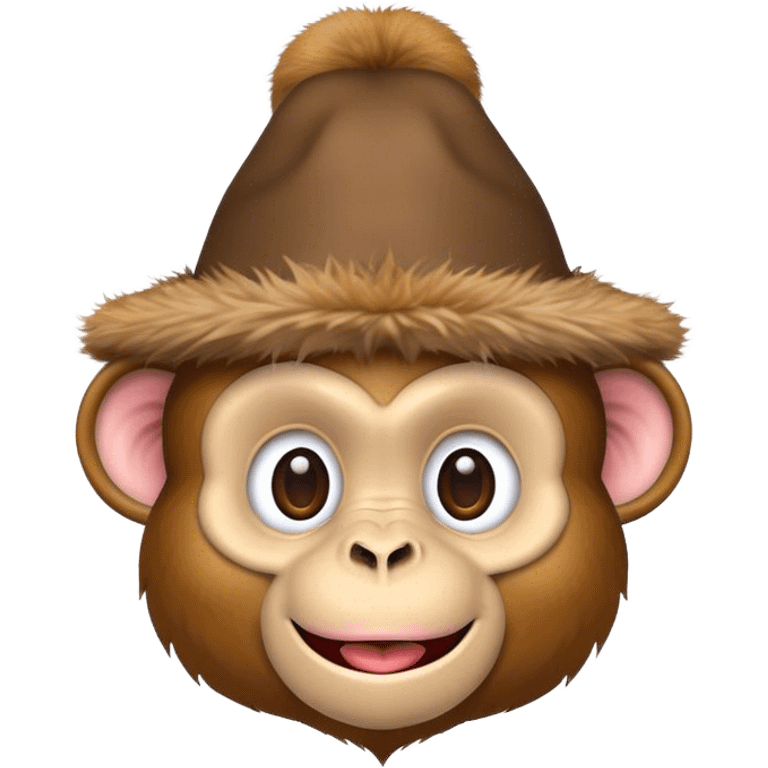 monkey with silly hat emoji