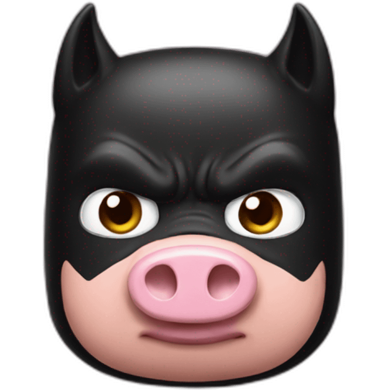 Pig as batman emoji