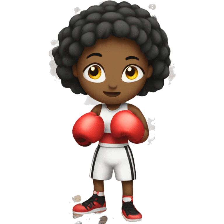 Girl is boxing emoji