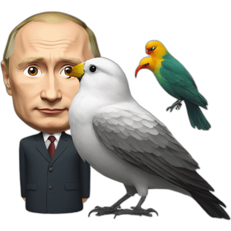 Vladimir Putin with bird emoji