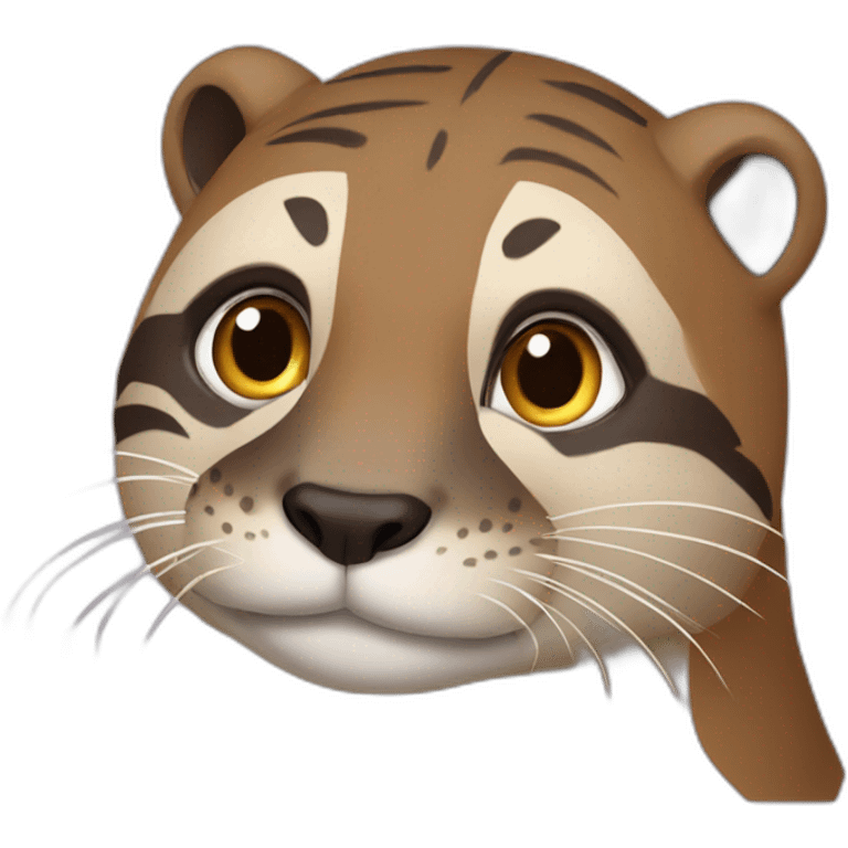 Loutre avec tigre emoji