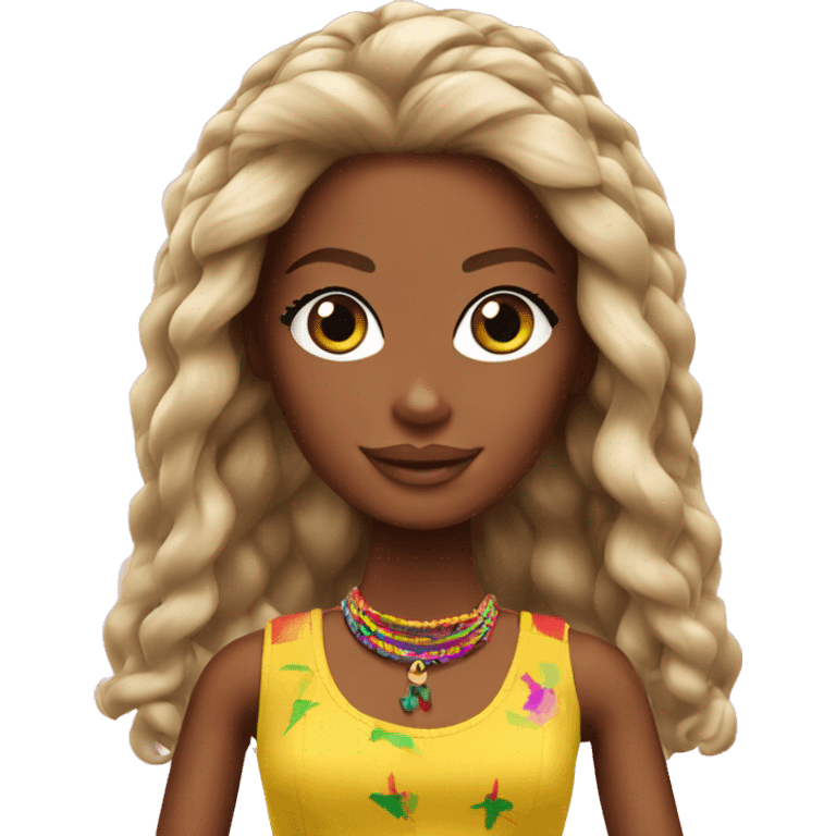 Barbie Rasta locks emoji