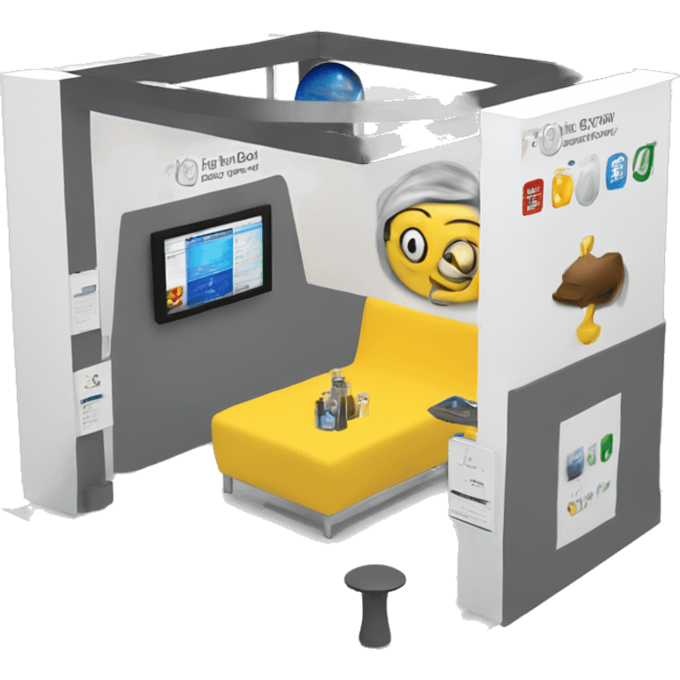 Eliq exhibition booth emoji