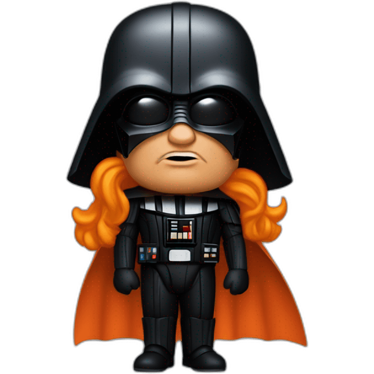 Donald trump with orange hair in darth vader outfit emoji