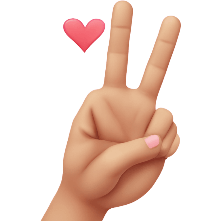 Heart hand emoji but how gen z does it with their pointer and middle fingers emoji