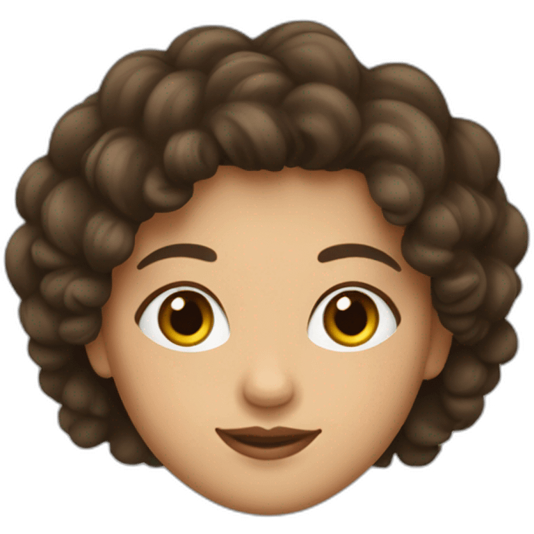 Fille brune aux cheveux bouclés emoji