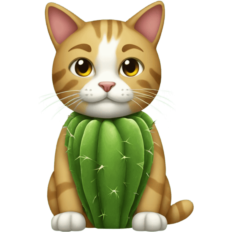 Cat in cactus outfit  emoji