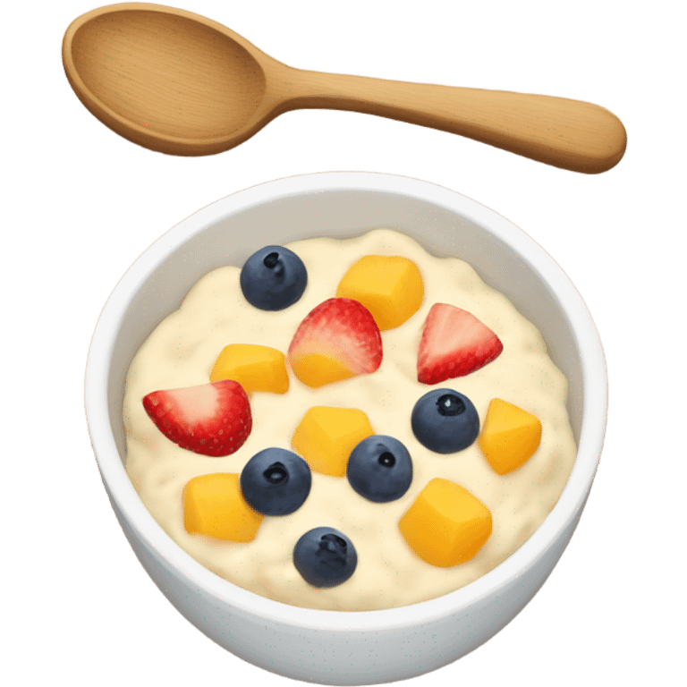 porridge with fruit emoji