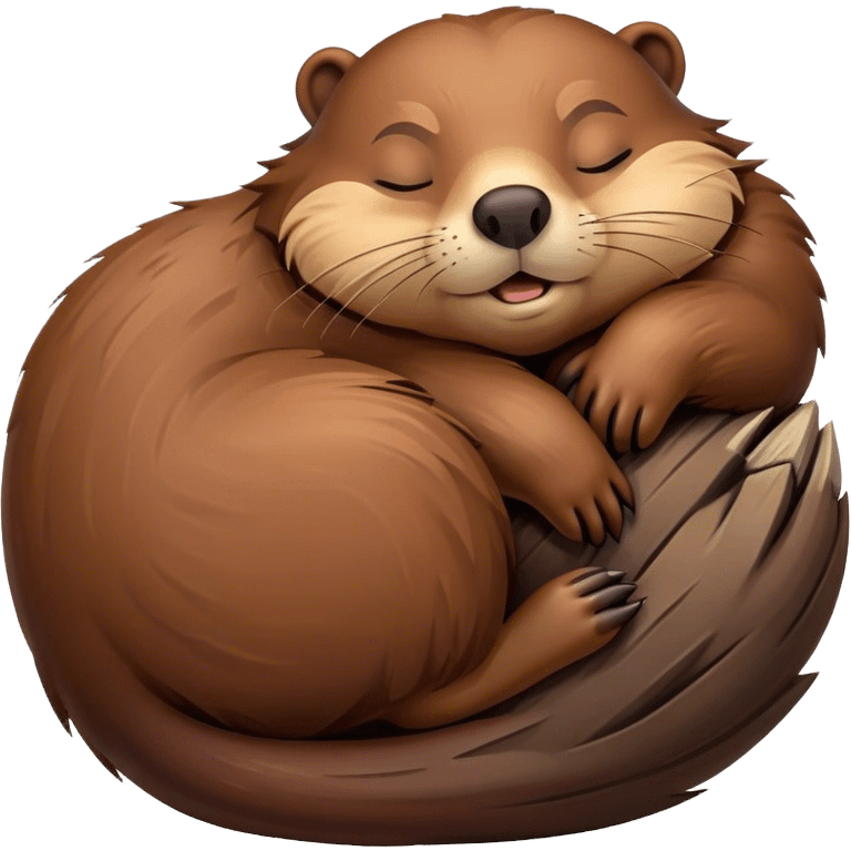 Sleeping beaver emoji