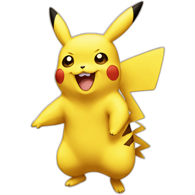 Pikachu who laughs emoji