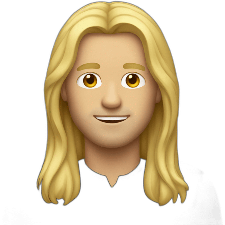 Man with long blond hair emoji