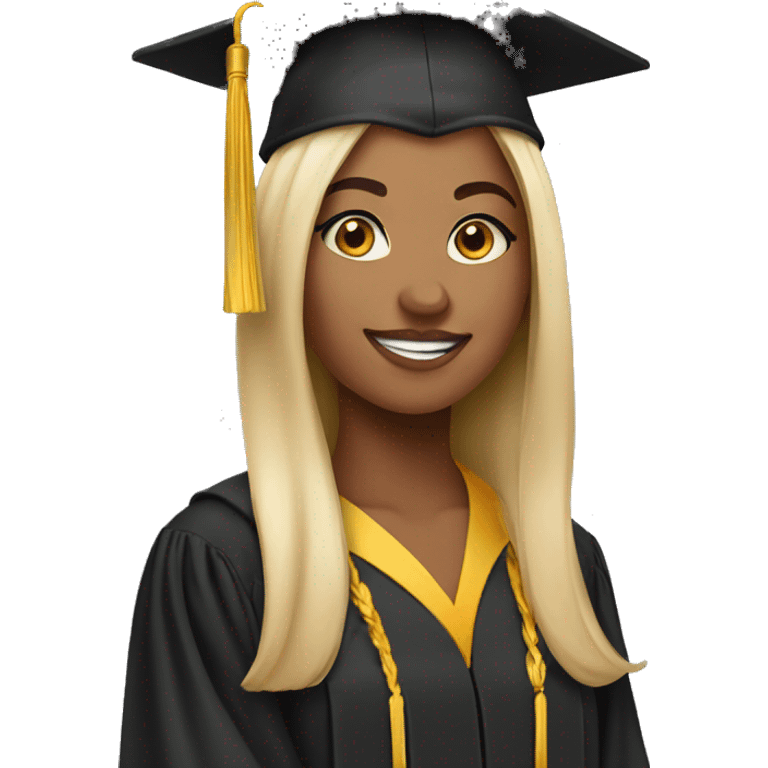 Graduation pic female emoji