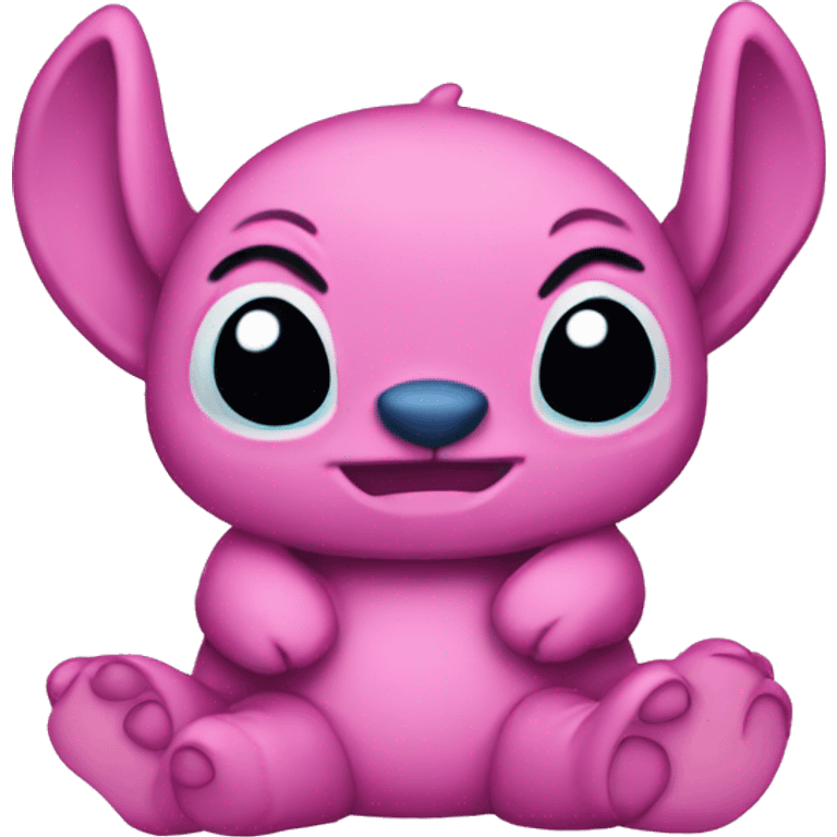 Pink stitch cuddle  emoji