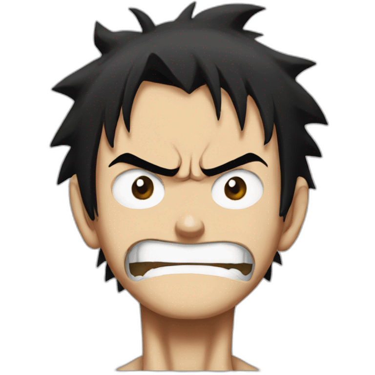 Luffy angry emoji