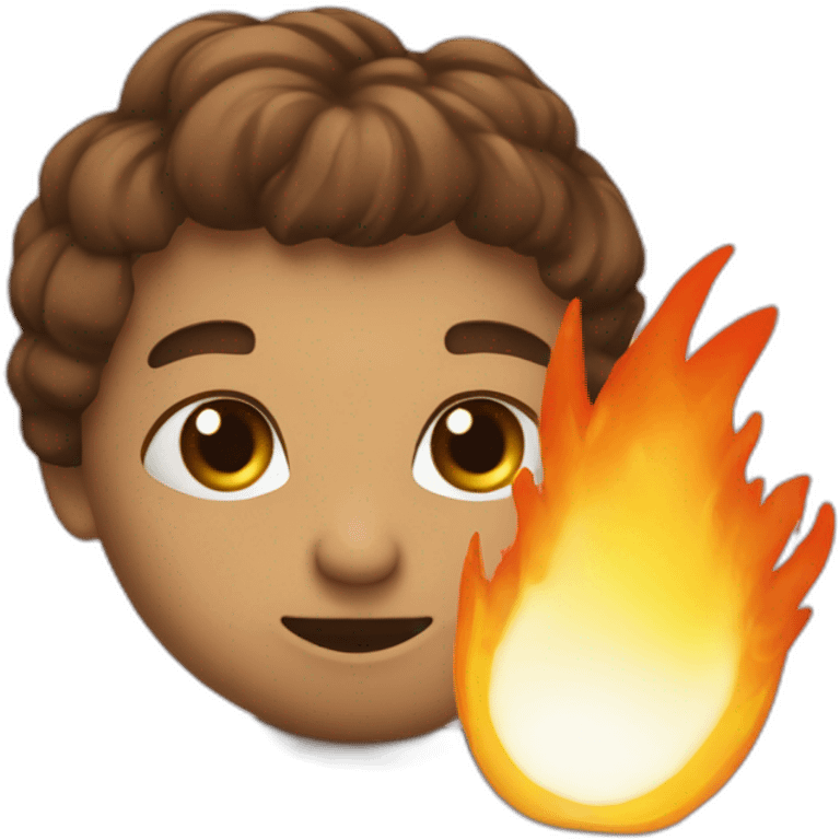 Cœur avec des flamme emoji