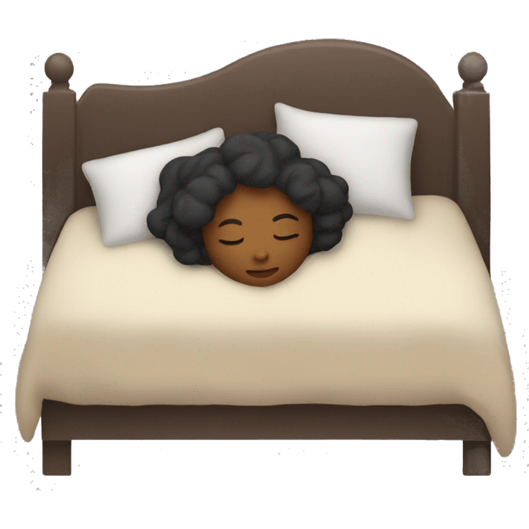 woman sleeping in bed emoji