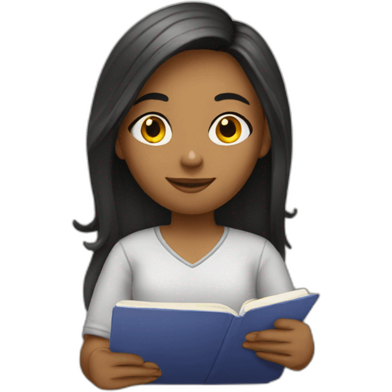 a girl who writes emoji