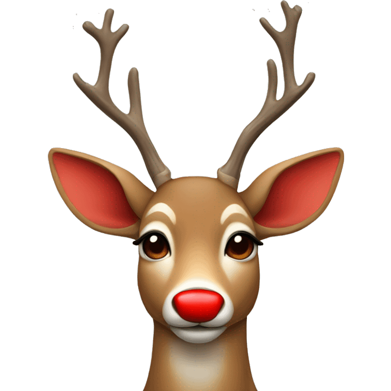 deer with red nose emoji