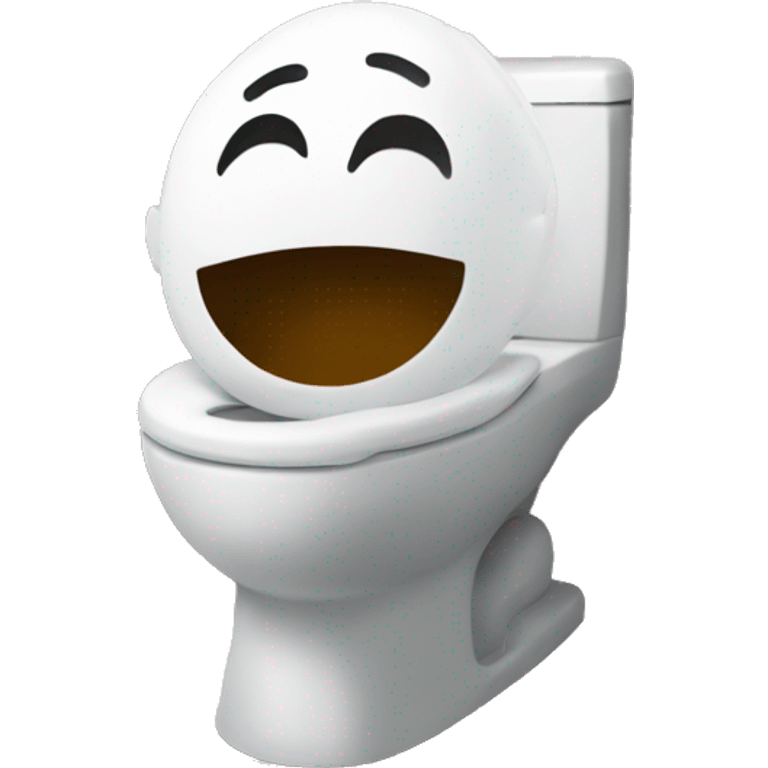 a person in a toilet thats smiling with his head out the toilet emoji