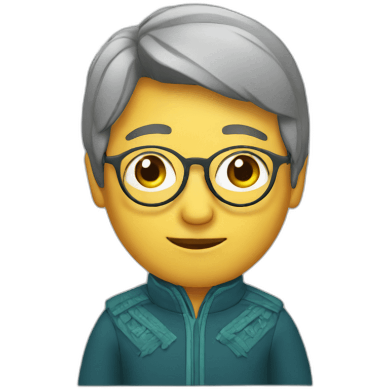 kazakh in round glasses emoji