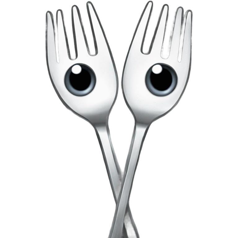 A fork with eyes emoji