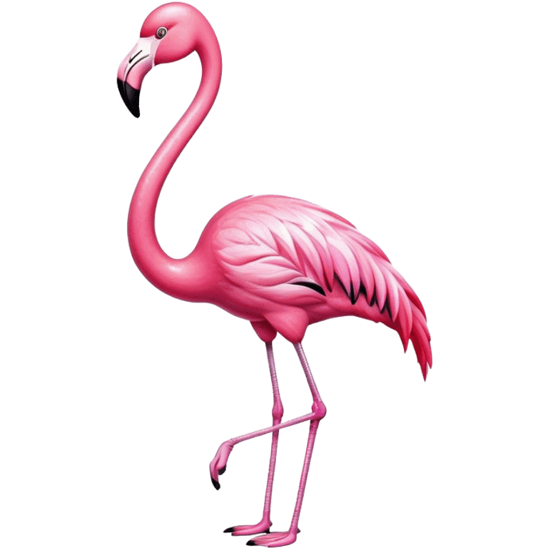 pink sparkly flamingo emoji