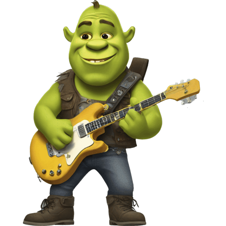 Shrek as rock star emoji