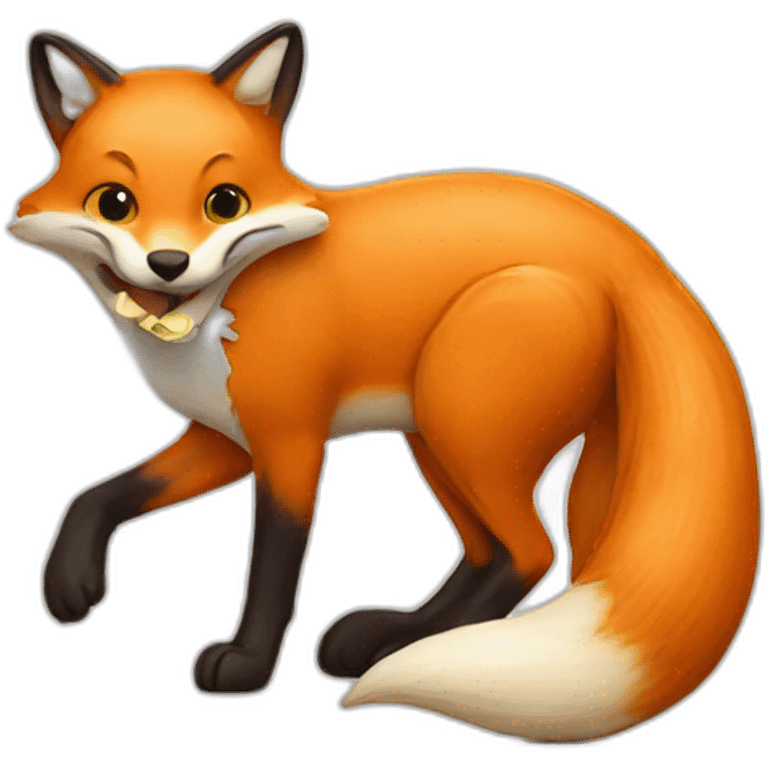 Fox eating Cheese emoji