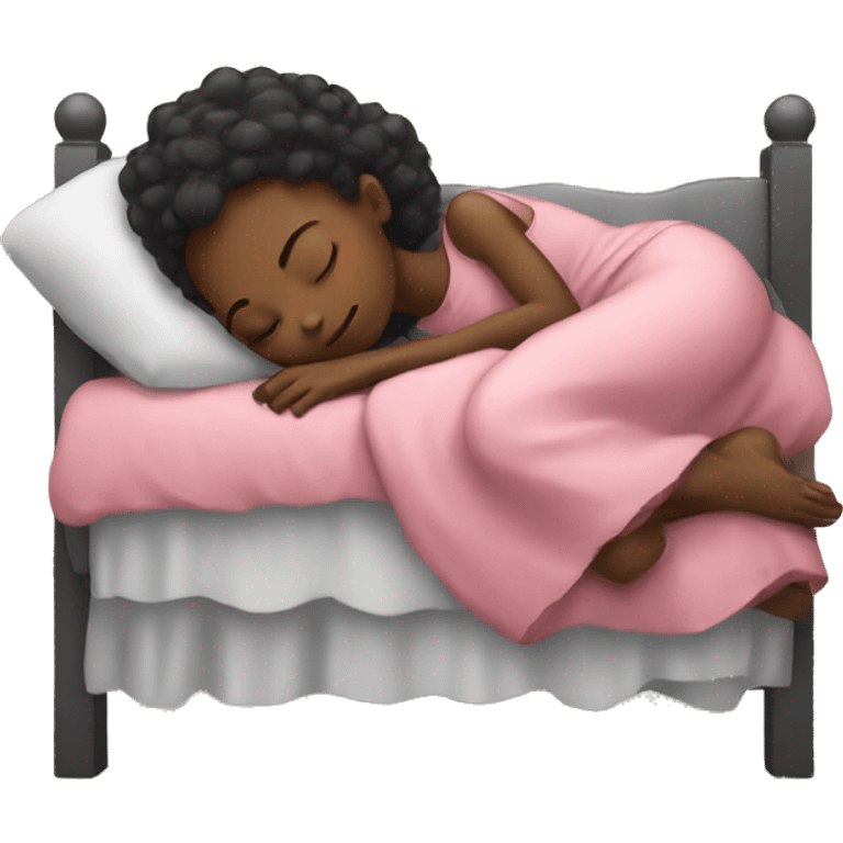 Black girl sleeping emoji