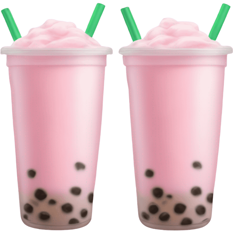 Light Pink boba tea realistic  emoji