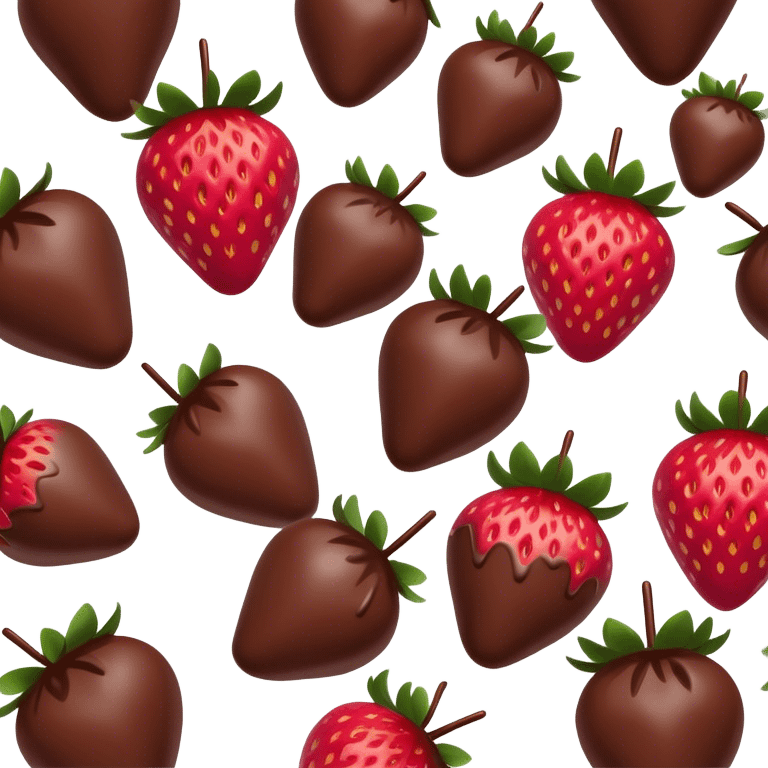 Chocolate strawberries emoji