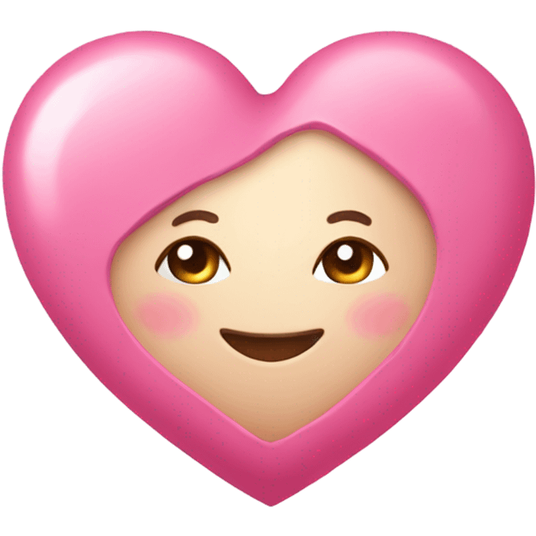 Cute heart pink emoji