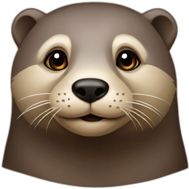 loutre sur un ours emoji