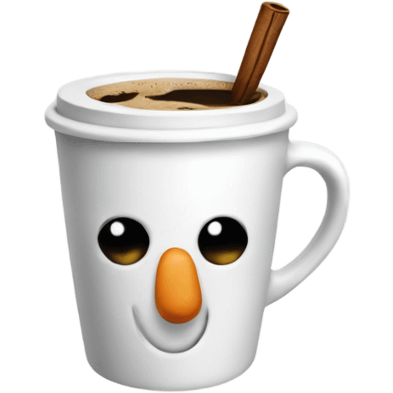 Snowman coffee cup  emoji