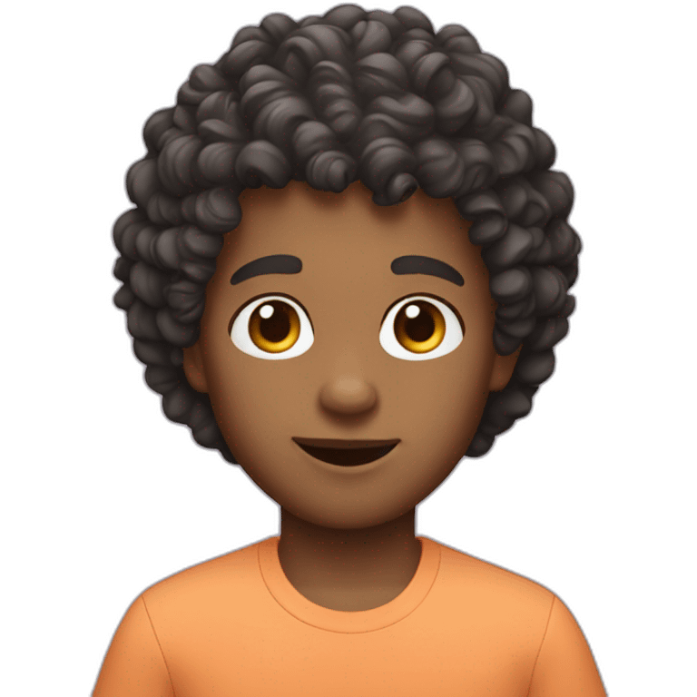 memoji curly hair boy emoji