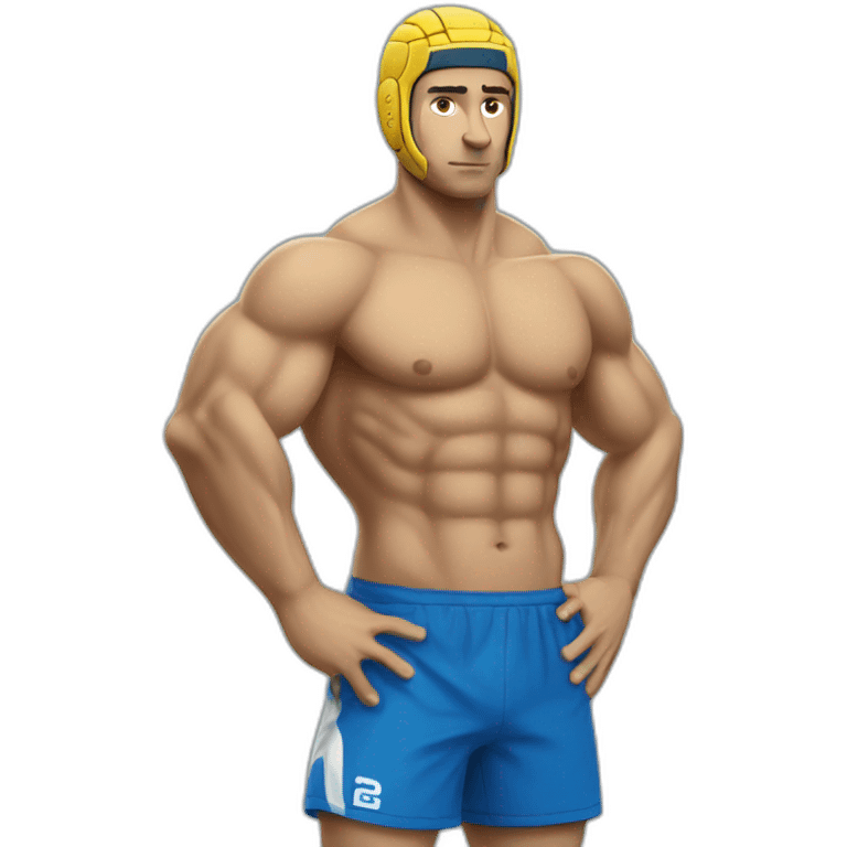 Muscular water polo player emoji