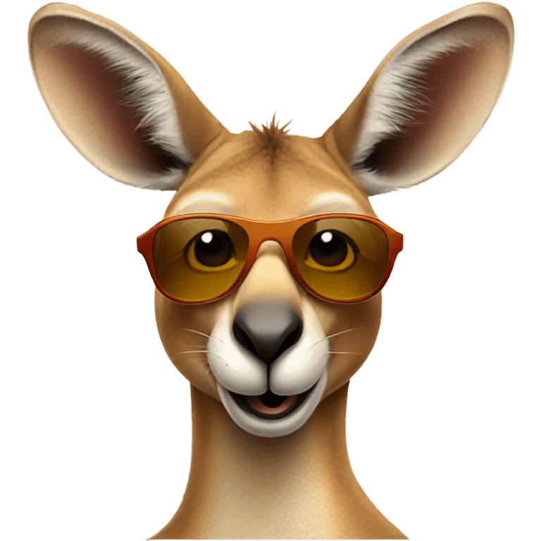 Kangaroo with sunglasses emoji