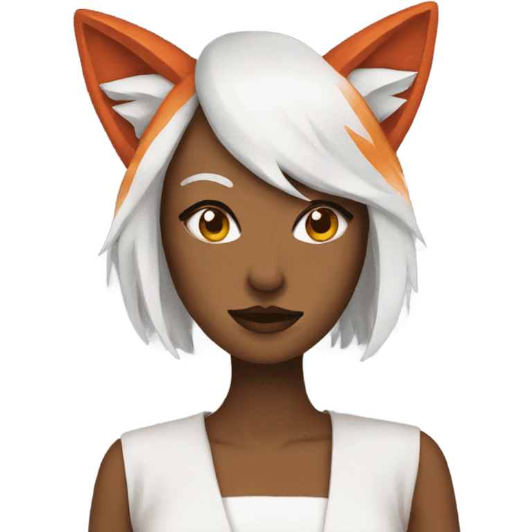 woman wearing kitsune mask  emoji