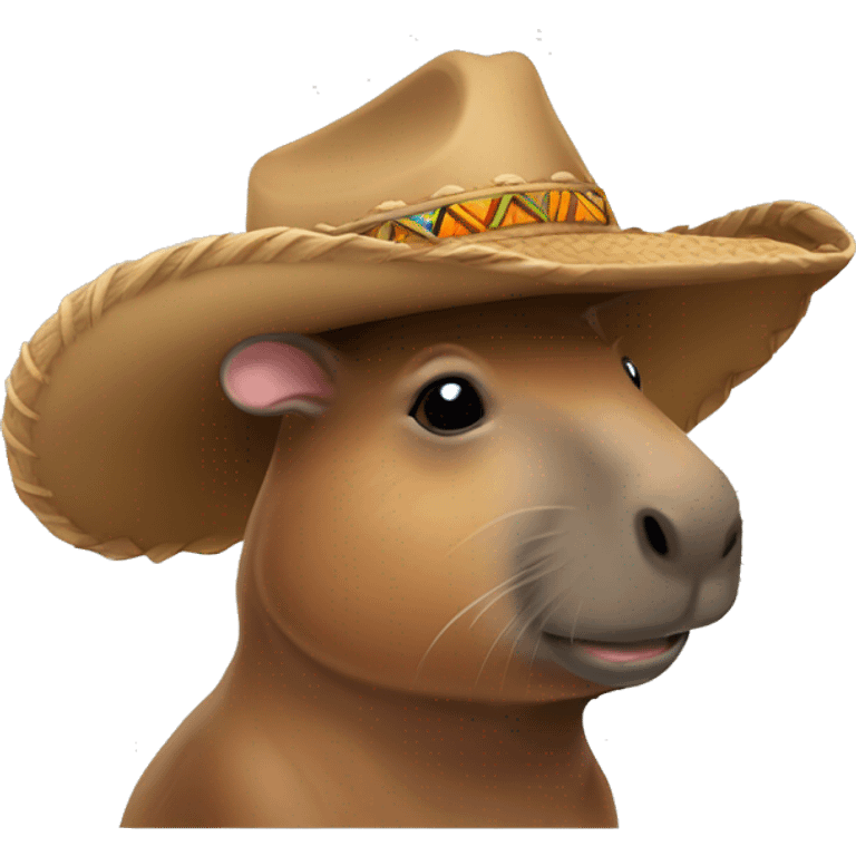 Un capibara con sombrero de vaquero  emoji