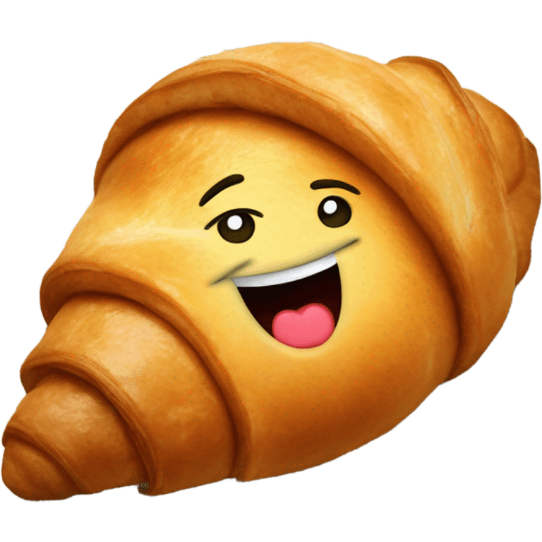 croissant on newspaper emoji