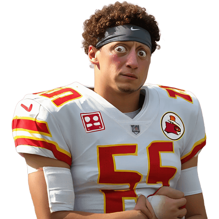 Patrick Mahomes crying to a referee  emoji